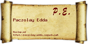 Paczolay Edda névjegykártya